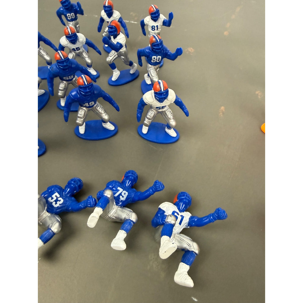 Vintage Electric Football Game Player Figures Blue & Orange Teams 42 Pieces Total