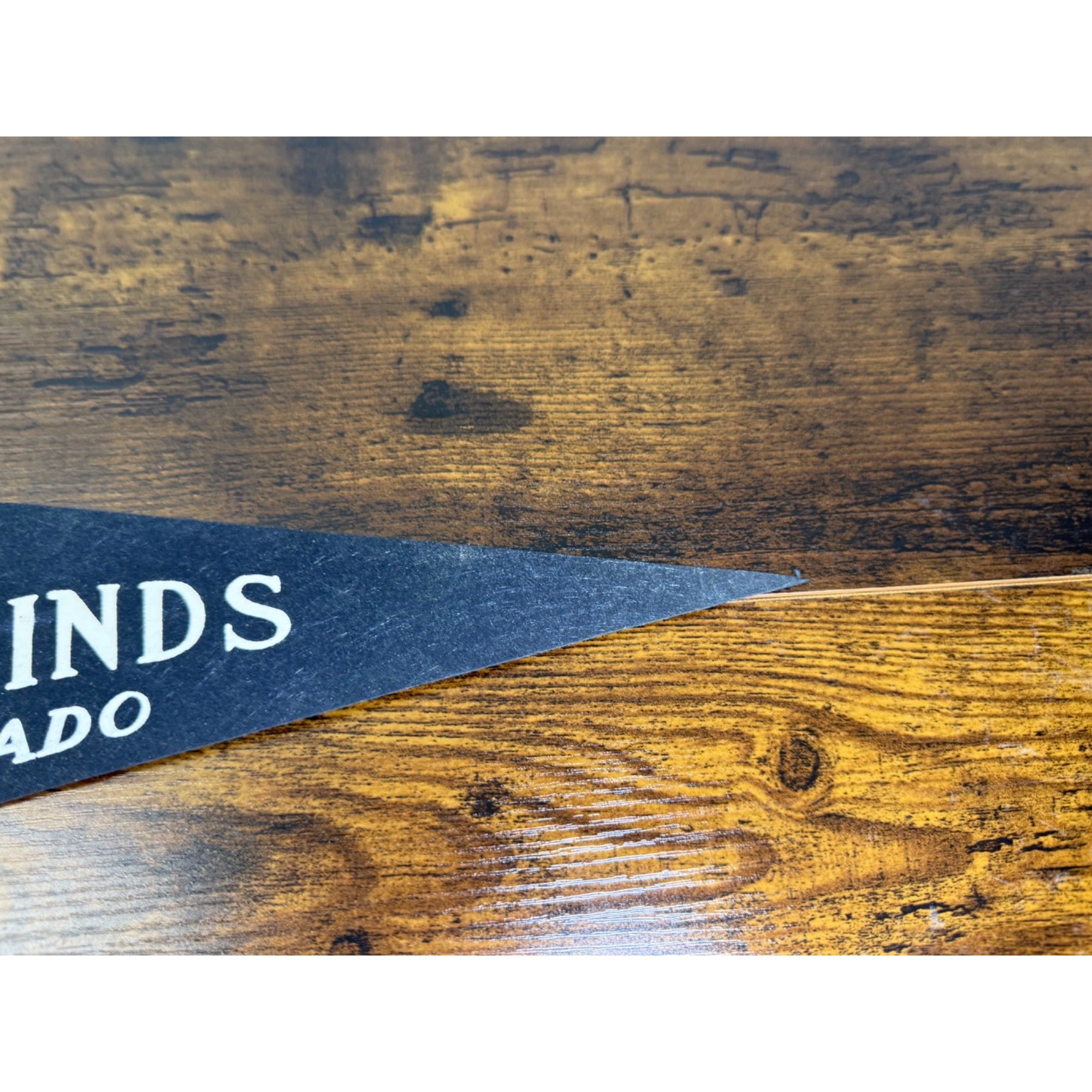 Vintage Cave Of The Winds Colorado Felt Pennant With Yellow Trim Retro