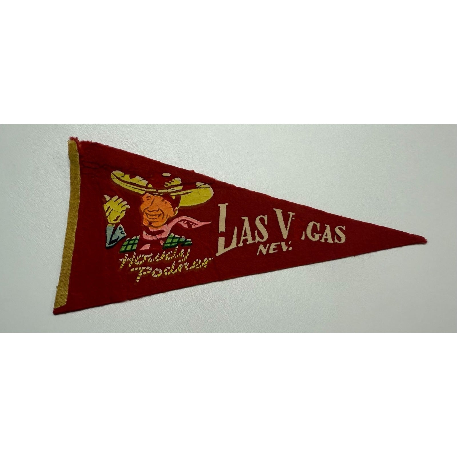 Vintage Las Vegas, NV Howdy Podner pennant