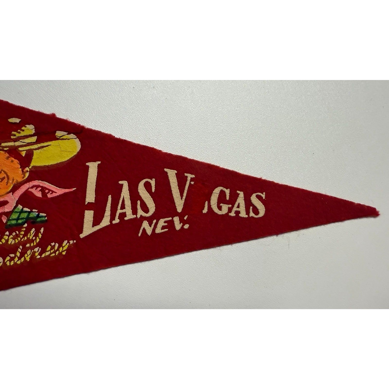 Vintage Las Vegas, NV Howdy Podner pennant
