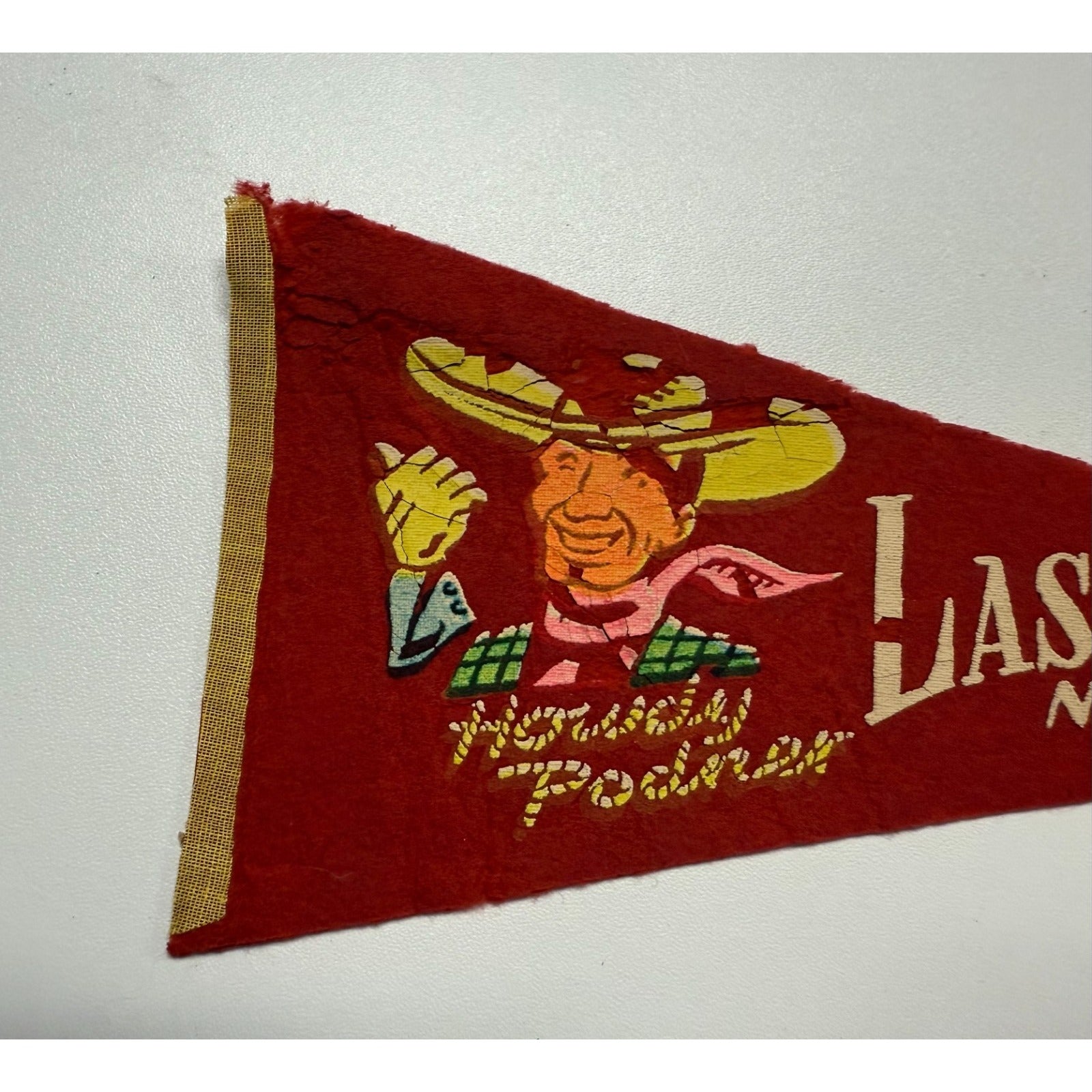 Vintage Las Vegas, NV Howdy Podner pennant