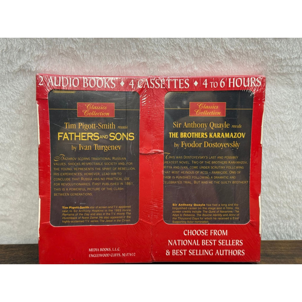 Classics Collection Audio Cassettes Of Dostoyevsky & Turgenev Books Sealed Vintage Set