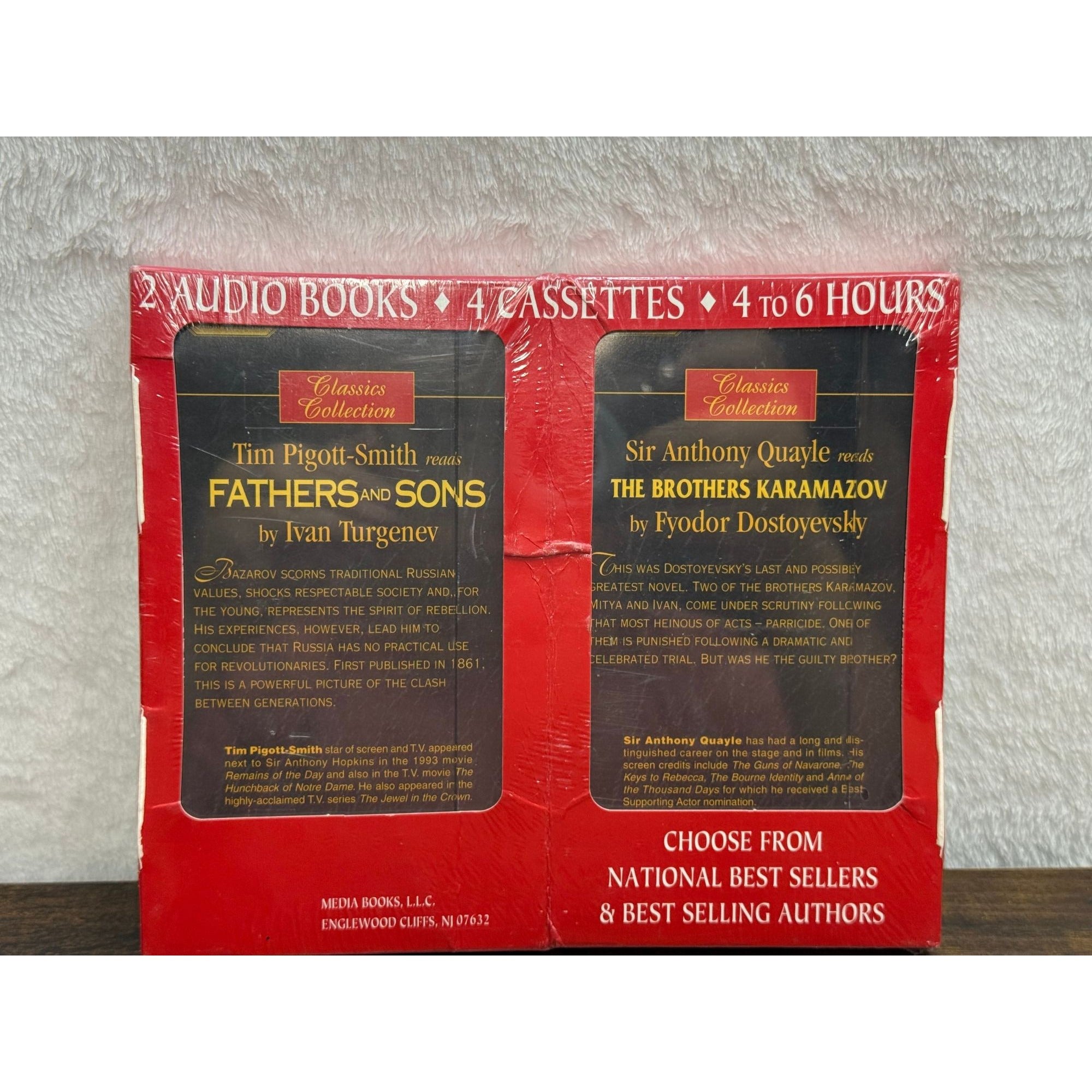 Classics Collection Audio Cassettes Of Dostoyevsky & Turgenev Books Sealed Vintage Set