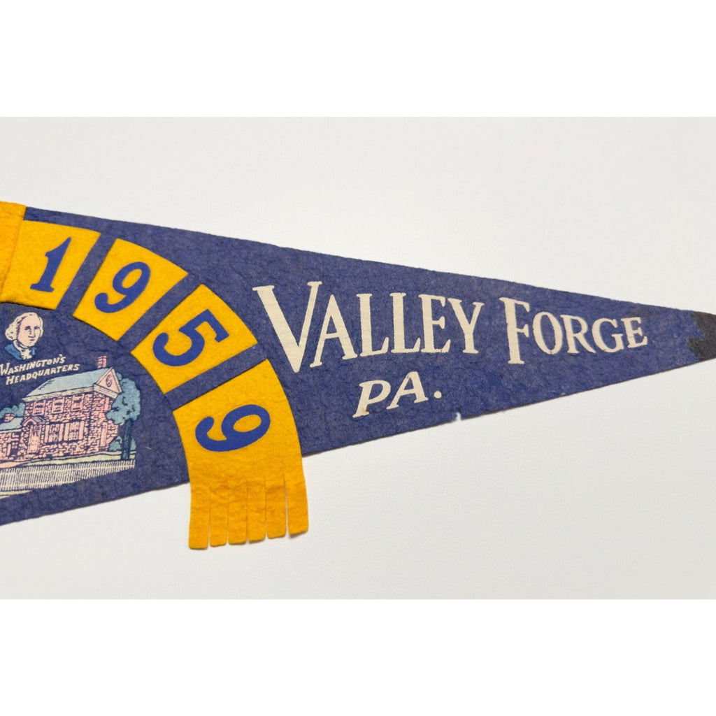 Vintage 1959 Valley Forge, Pennsylvania pennant
