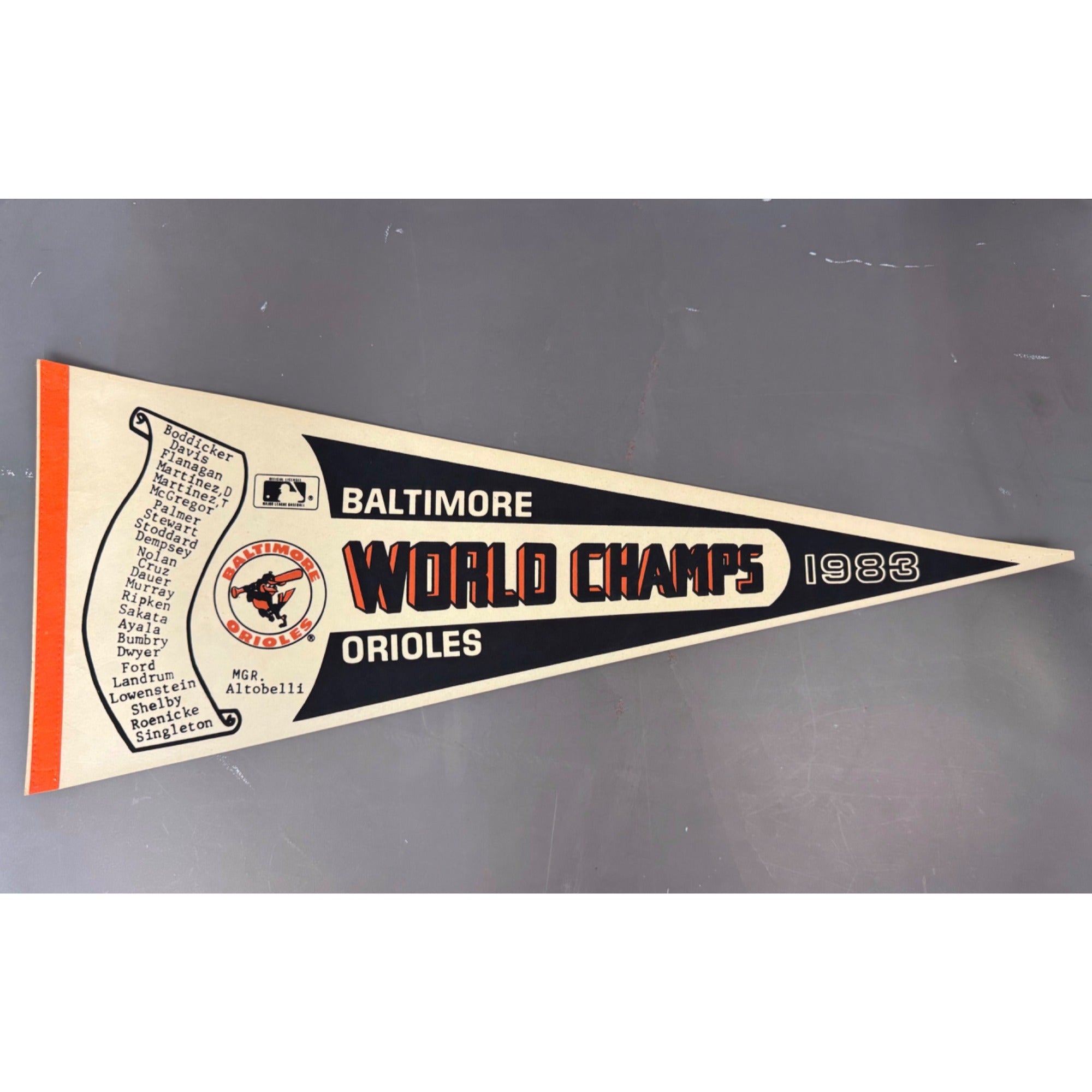 Baltimore Orioles 1983 World Champs MLB Vintage Pennant