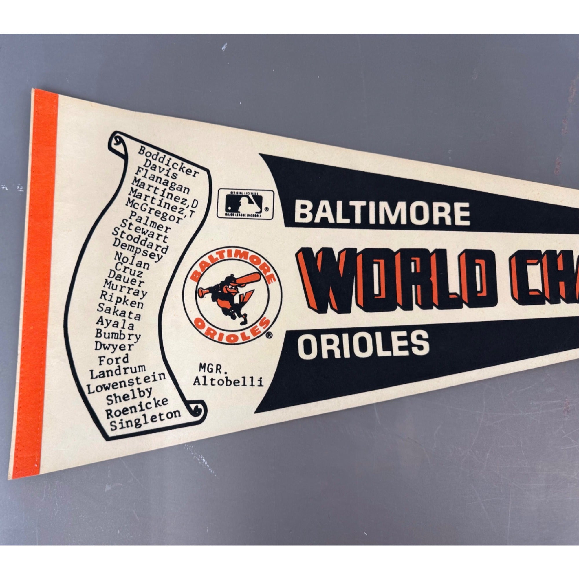 Baltimore Orioles 1983 World Champs MLB Vintage Pennant