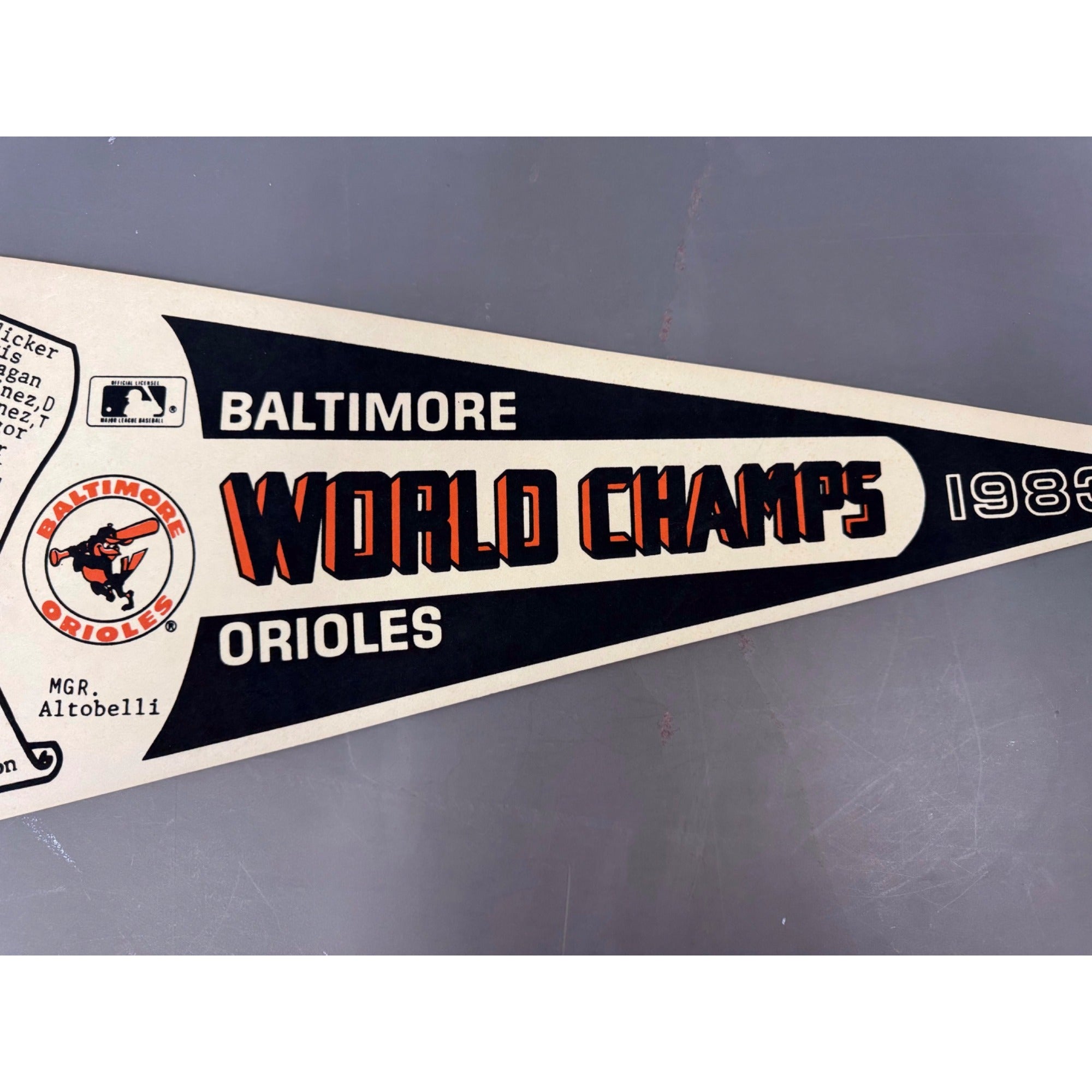 Baltimore Orioles 1983 World Champs MLB Vintage Pennant