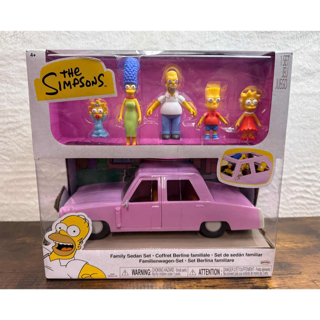 The Simpsons Family Sedan Set With Figures New with Box Damage