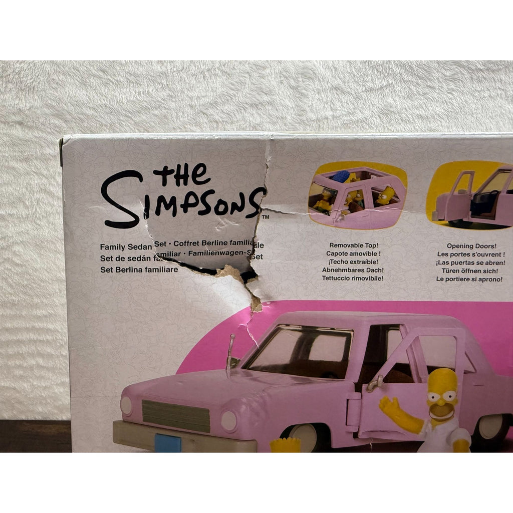 The Simpsons Family Sedan Set With Figures New with Box Damage