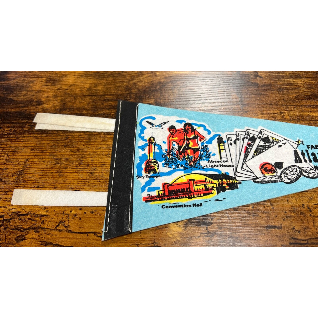 Vintage Atlantic City souvenir pennant