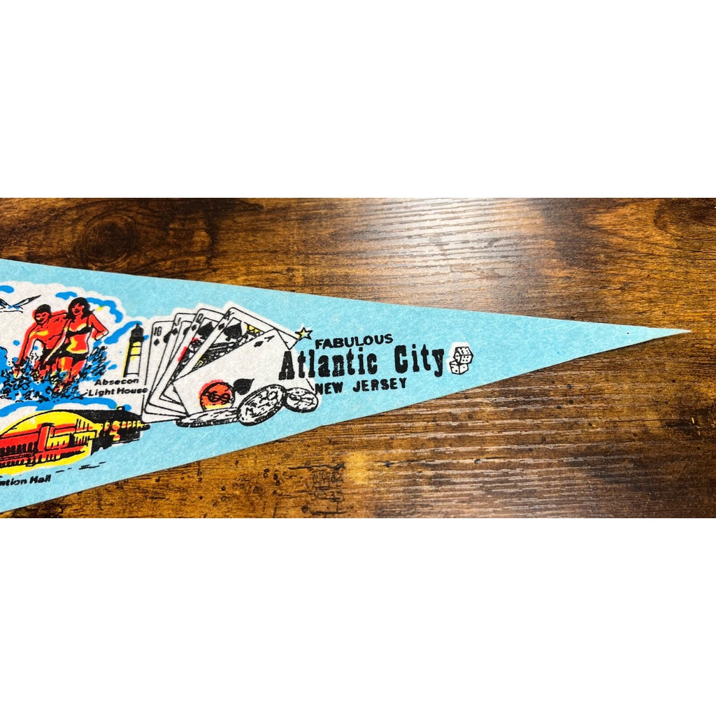 Vintage Atlantic City souvenir pennant