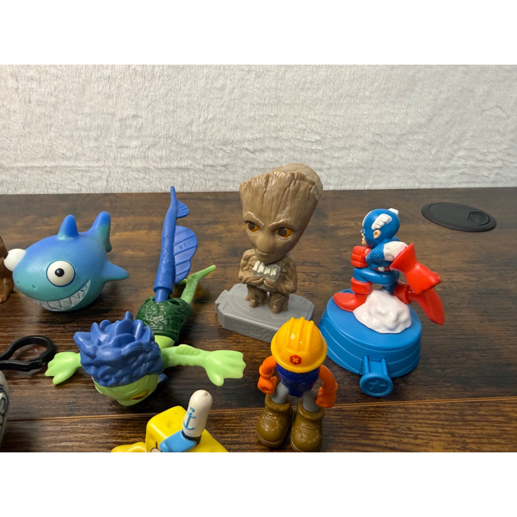 Mixed Lot Of Collectible Action Figures & Toys Jurassic World SpongeBob & More