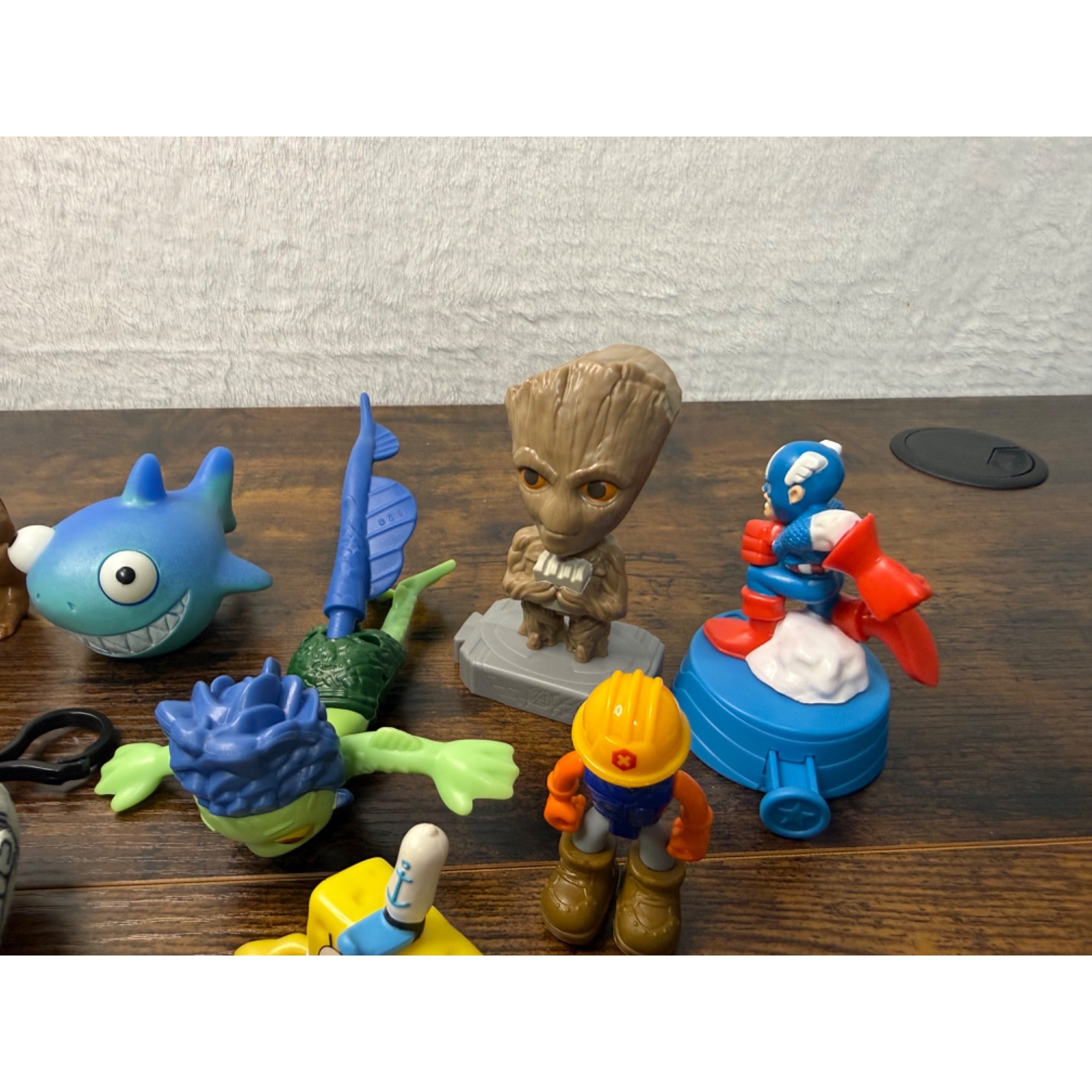 Mixed Lot Of Collectible Action Figures & Toys Jurassic World SpongeBob & More