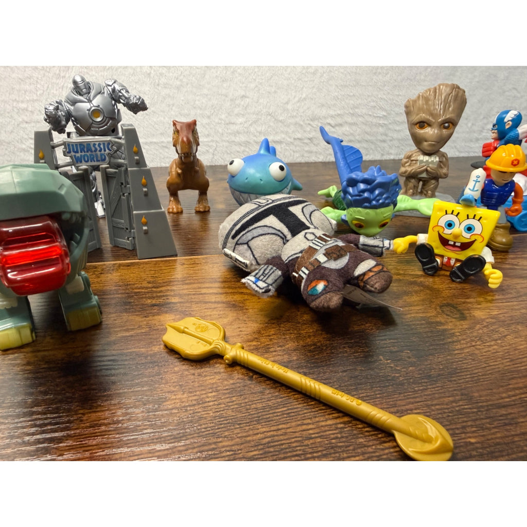 Mixed Lot Of Collectible Action Figures & Toys Jurassic World SpongeBob & More