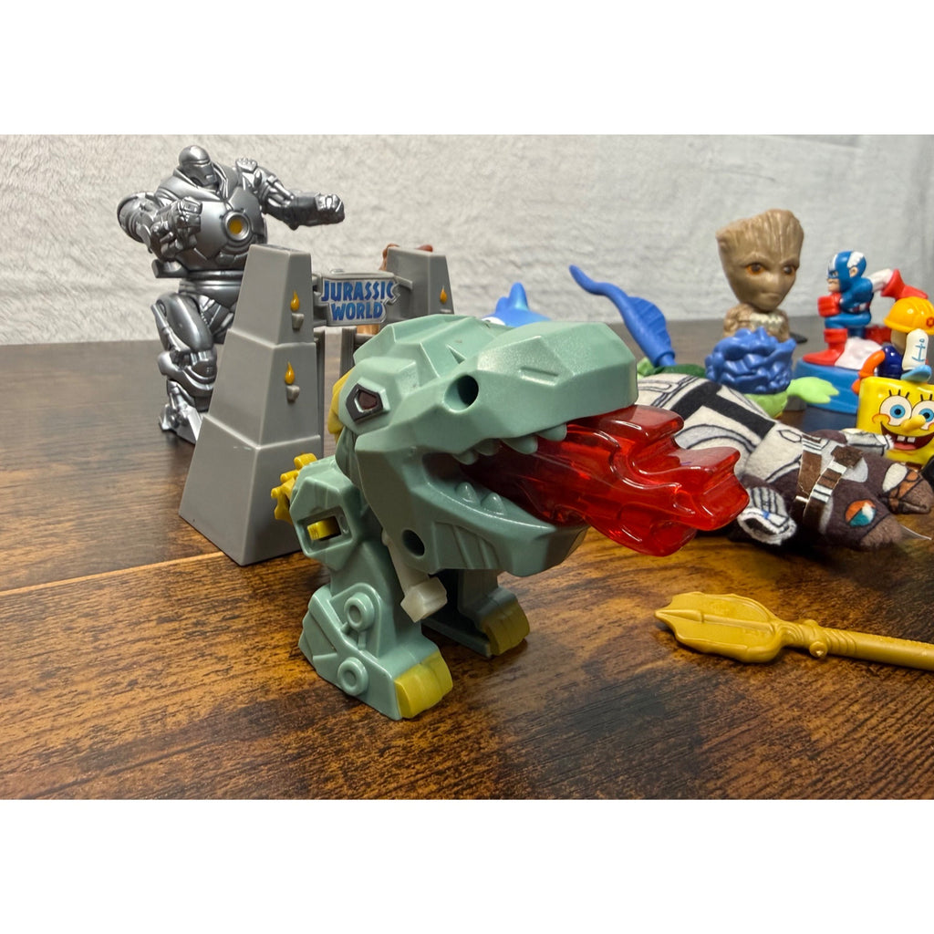 Mixed Lot Of Collectible Action Figures & Toys Jurassic World SpongeBob & More