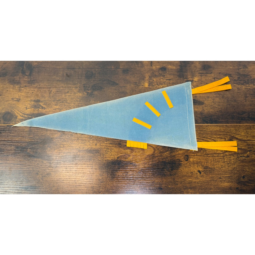 Vintage 1971 Pikes Peak Summit Felt Pennant Cog Railway Gray & Orange 14110 Ft