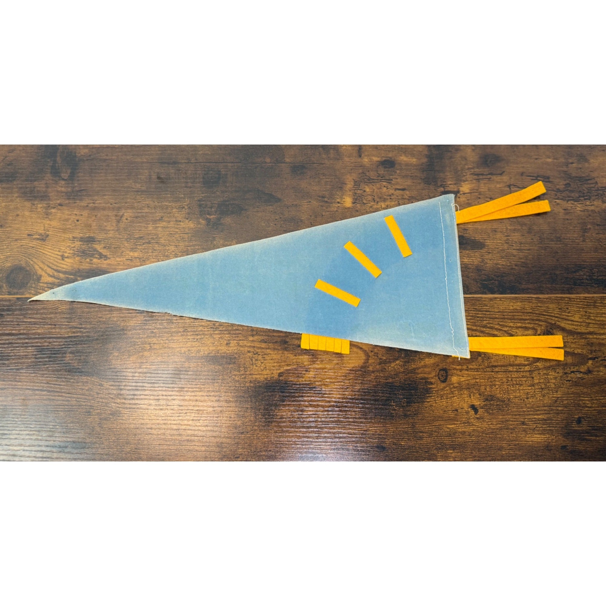 Vintage 1971 Pikes Peak Summit Felt Pennant Cog Railway Gray & Orange 14110 Ft