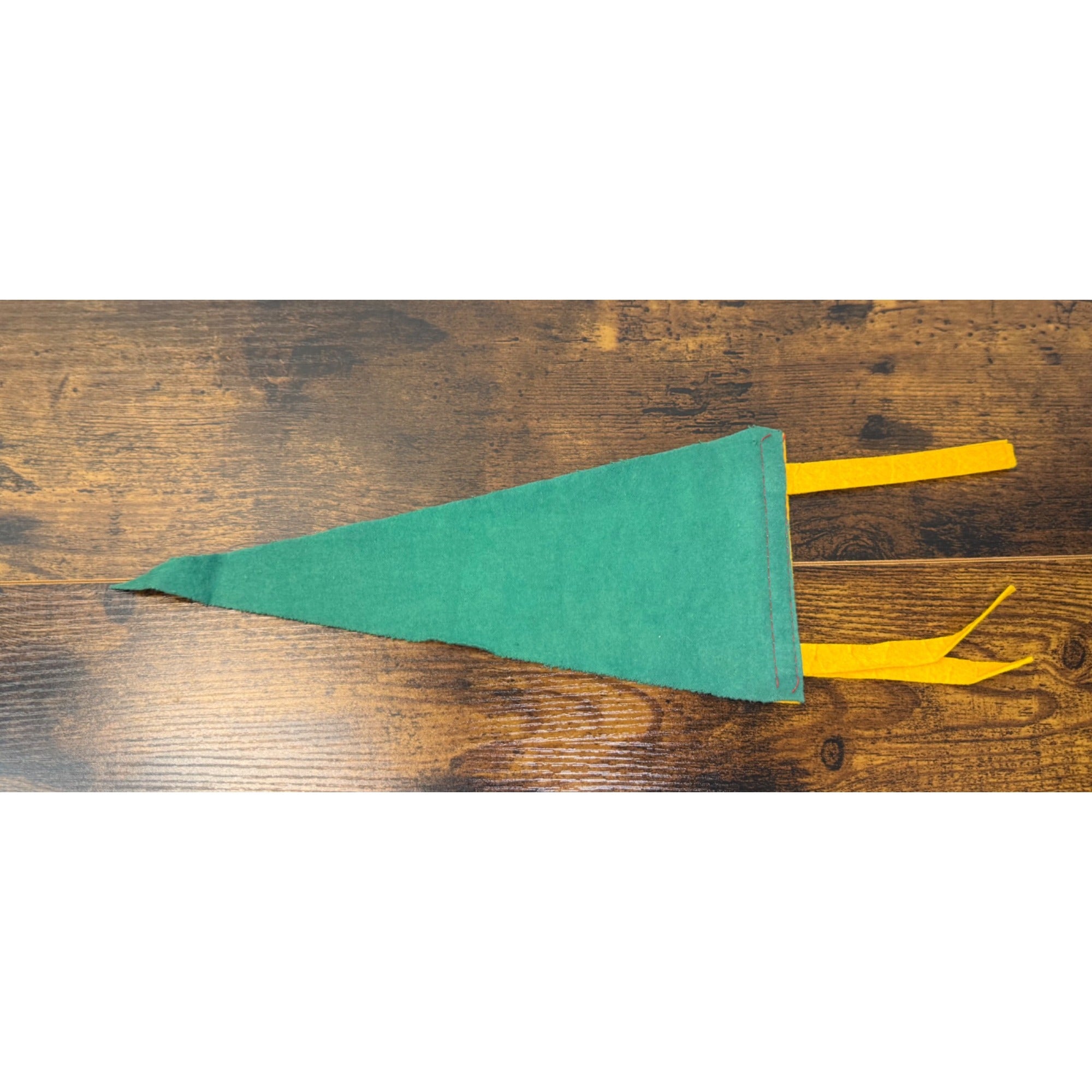 Vintage Mackinaw City Michigan Felt Pennant With Bridge Illustration