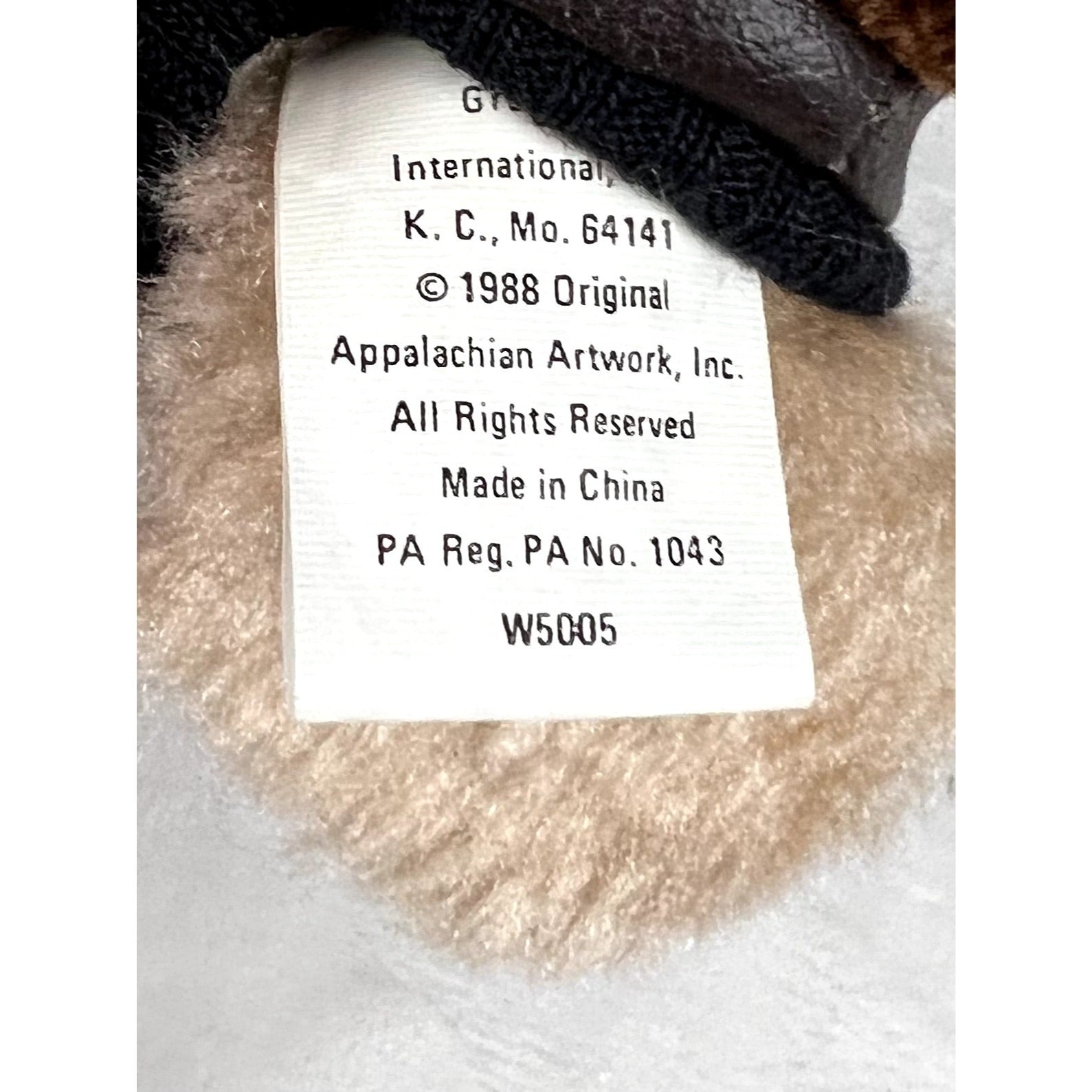 Vintage 1988 Furskins aviator bear plush