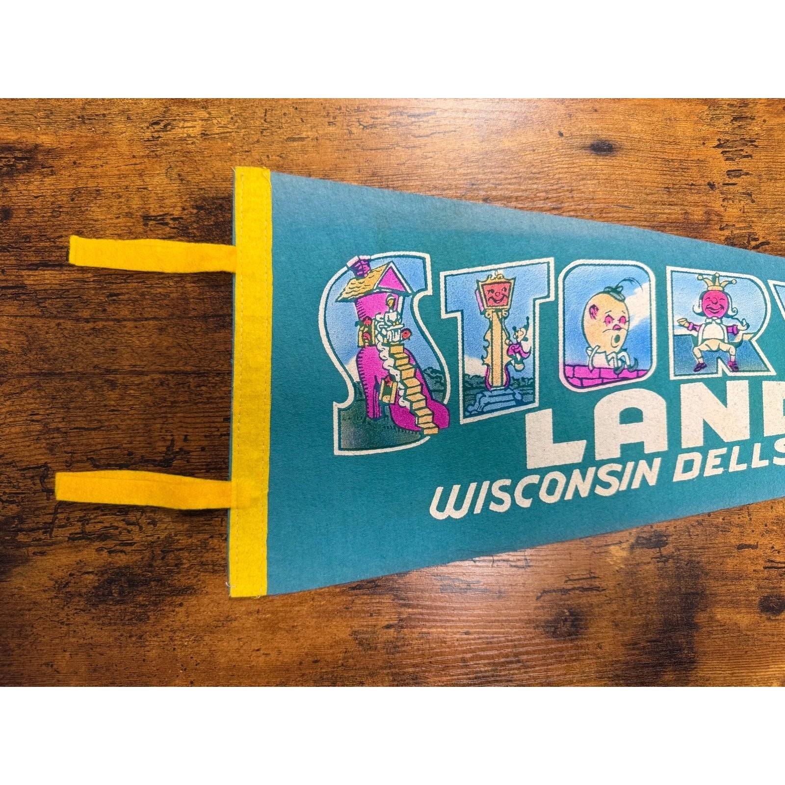 Vintage Storybook Land Wisconsin Dells, Wisconsin pennant