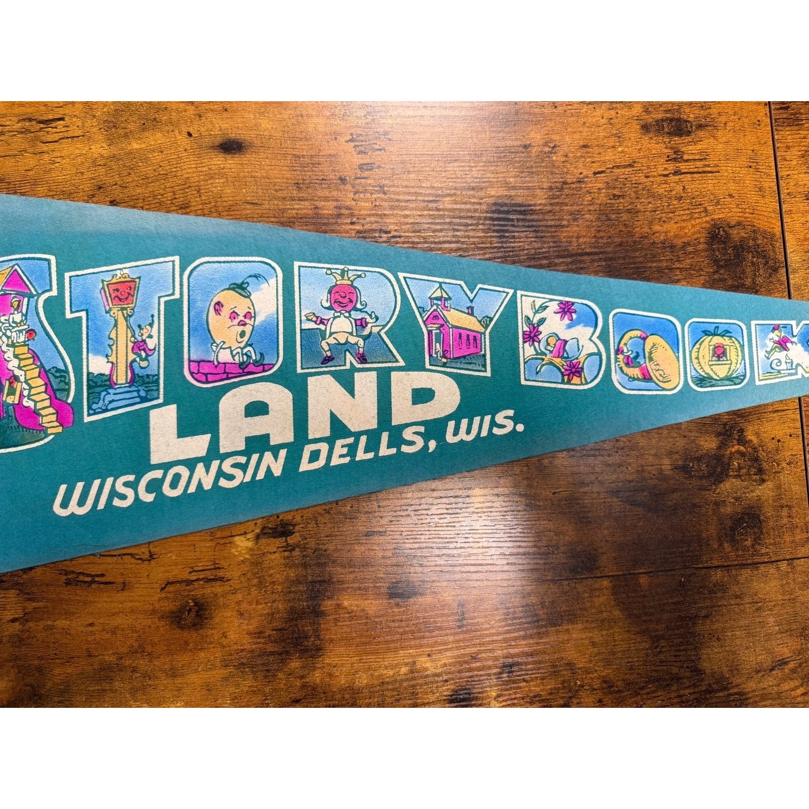 Vintage Storybook Land Wisconsin Dells, Wisconsin pennant