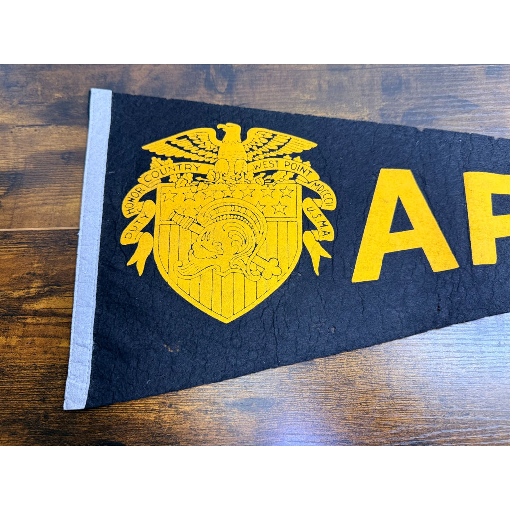 Vintage West Point Army Felt Pennant With Eagle & Shield Military Memorabilia