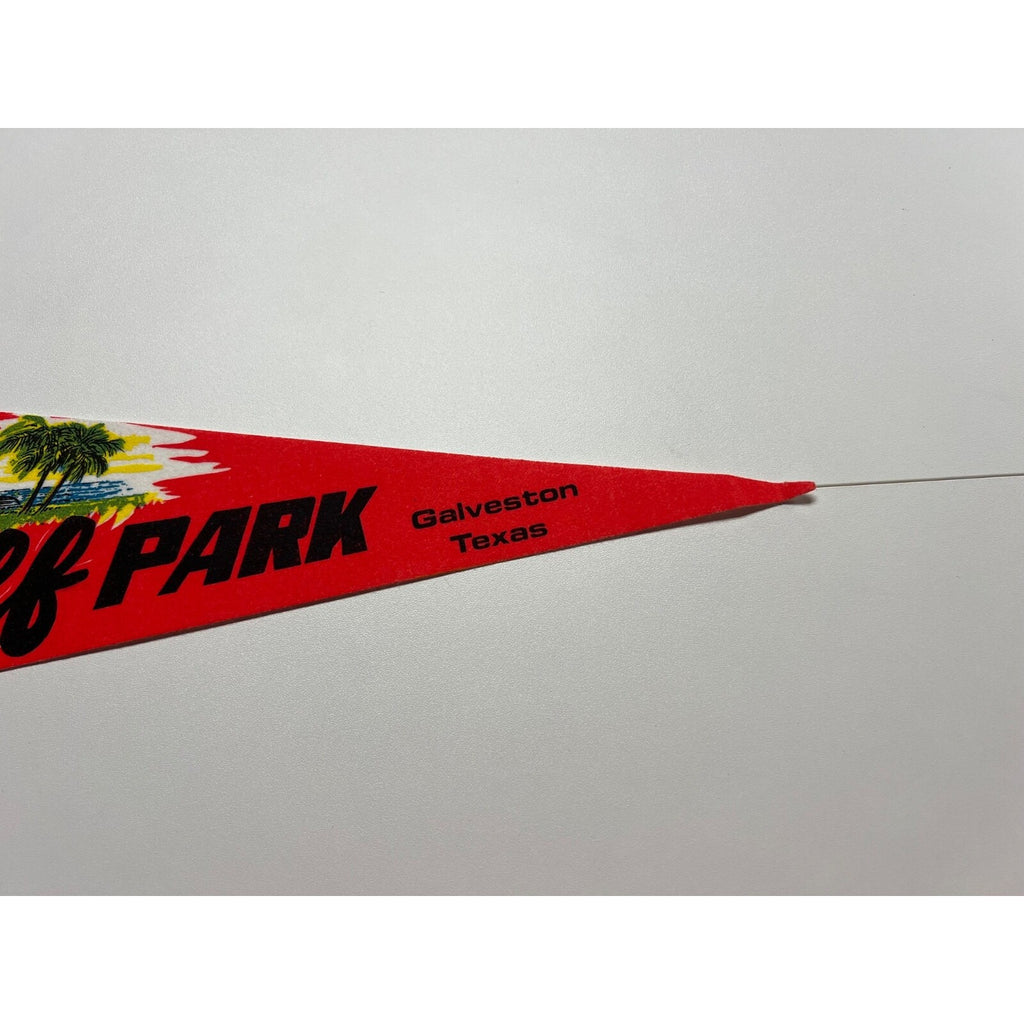 Vintage Sea Wolf Park Galveston, Texas Pennant
