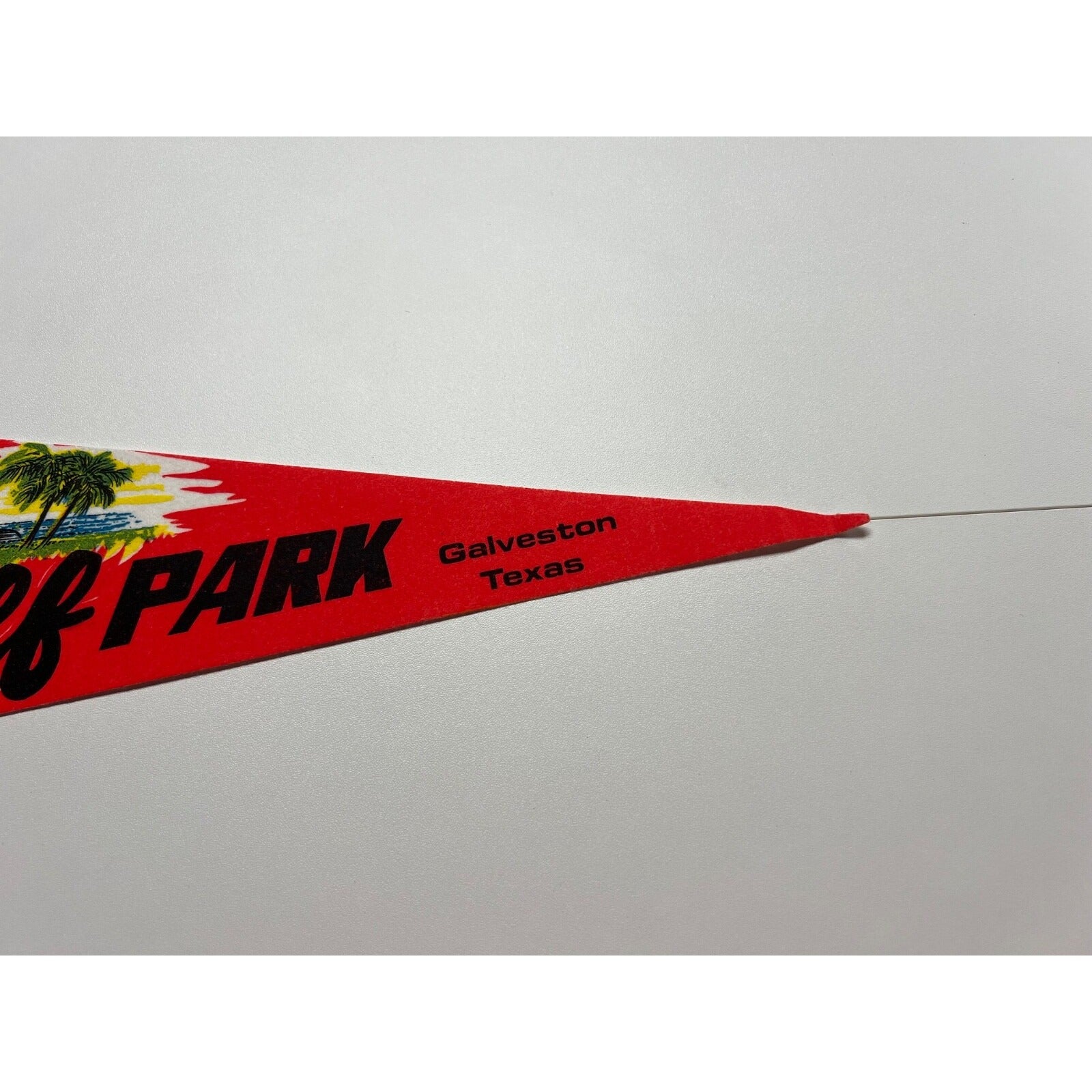 Vintage Sea Wolf Park Galveston, Texas Pennant