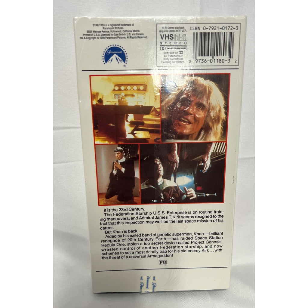 vintage Star Trek 2 The Wrath of Kahn VHS New, Sealed
