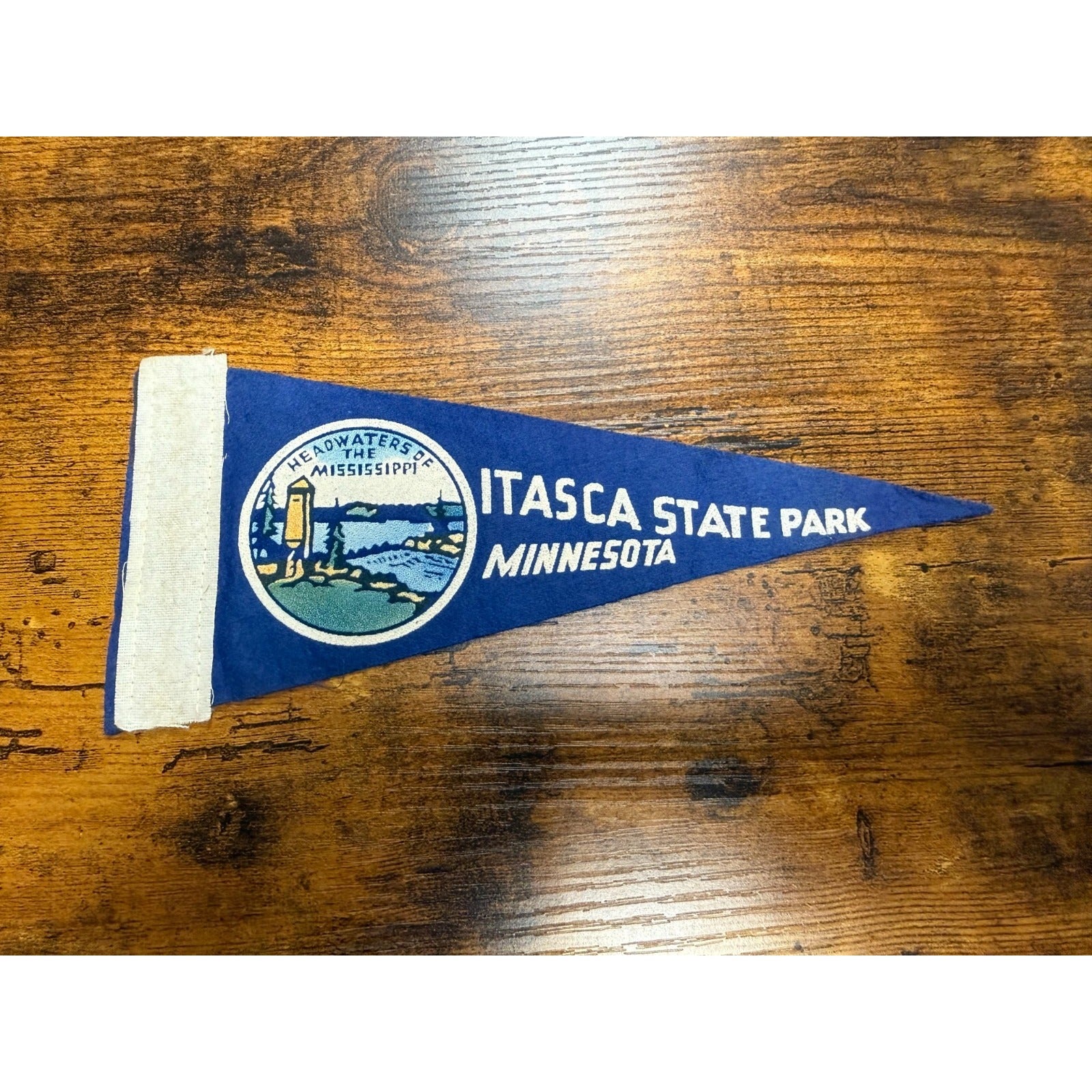 Vintage Itasca State Park Minnisota mini pennant
