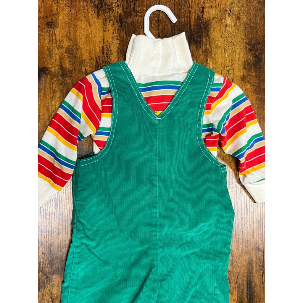 Vintage Carter's Overalls with Krazy Kritter sweater size 18 months Made in USA