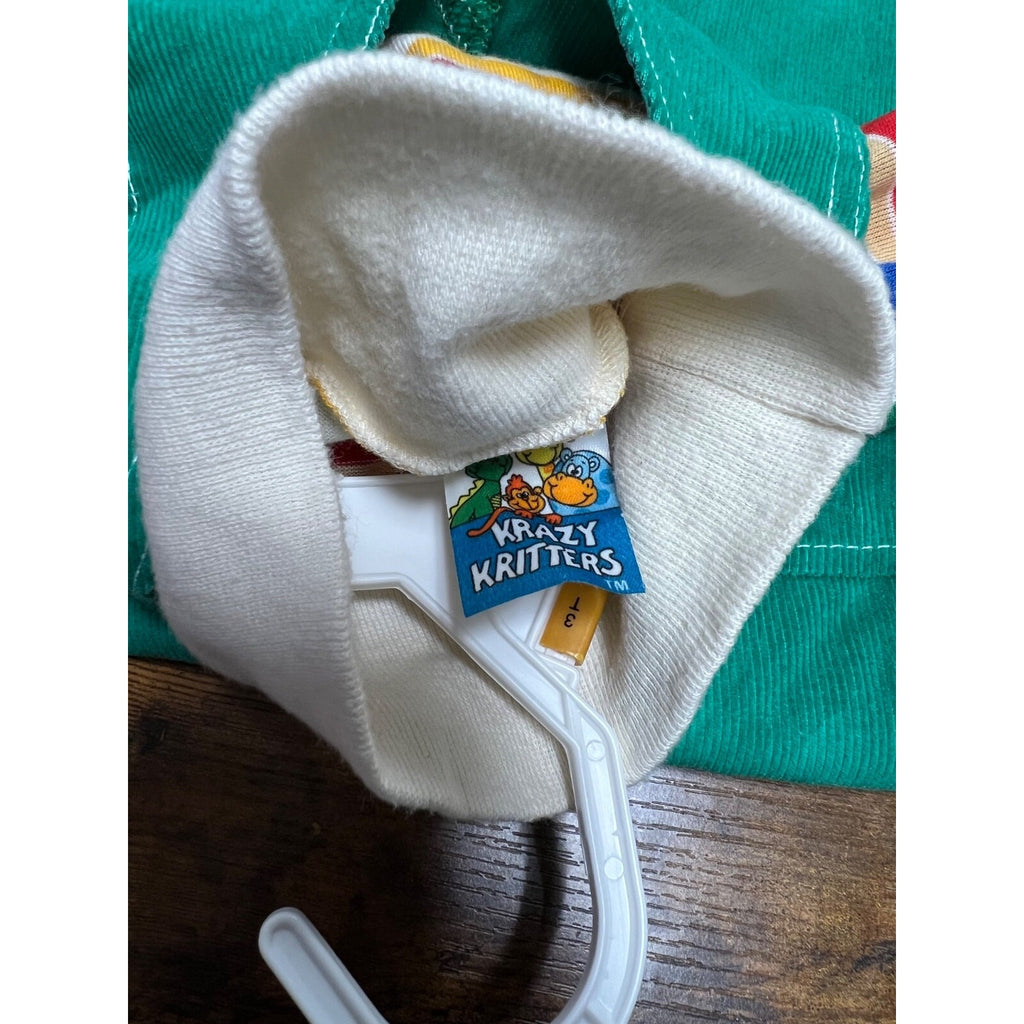 Vintage Carter's Overalls with Krazy Kritter sweater size 18 months Made in USA