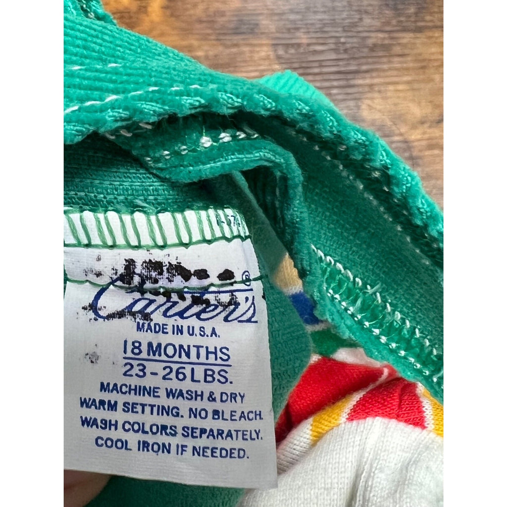 Vintage Carter's Overalls with Krazy Kritter sweater size 18 months Made in USA
