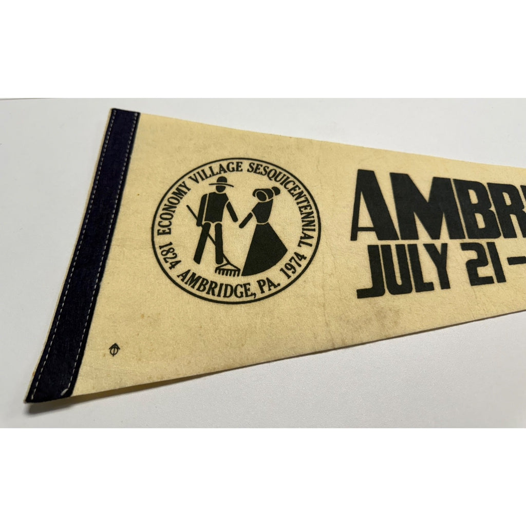 Vintage Ambridge Sesquicentennial July 21-27, 1974 pennant