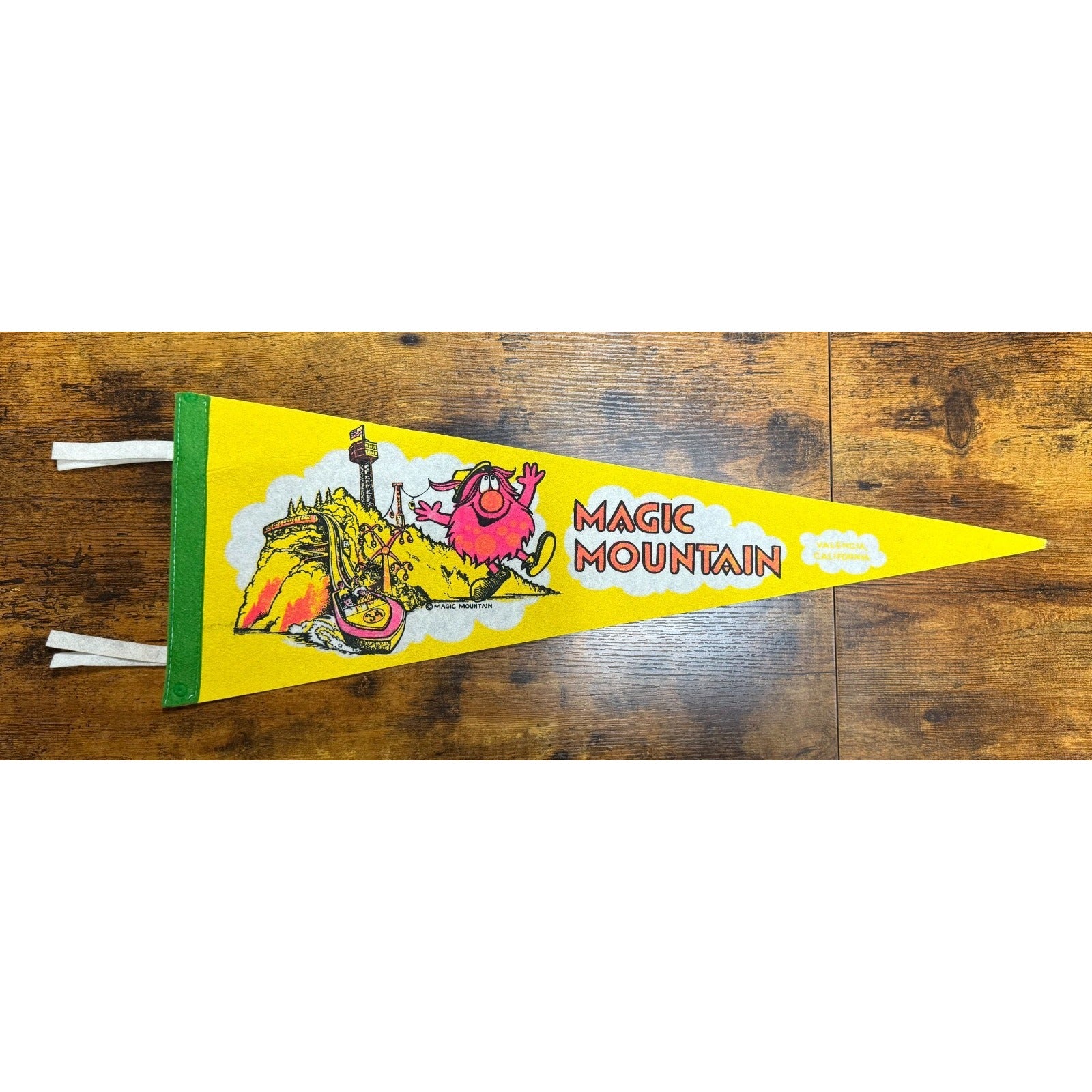 Vintage Magic Mountain Valencia, California pennant