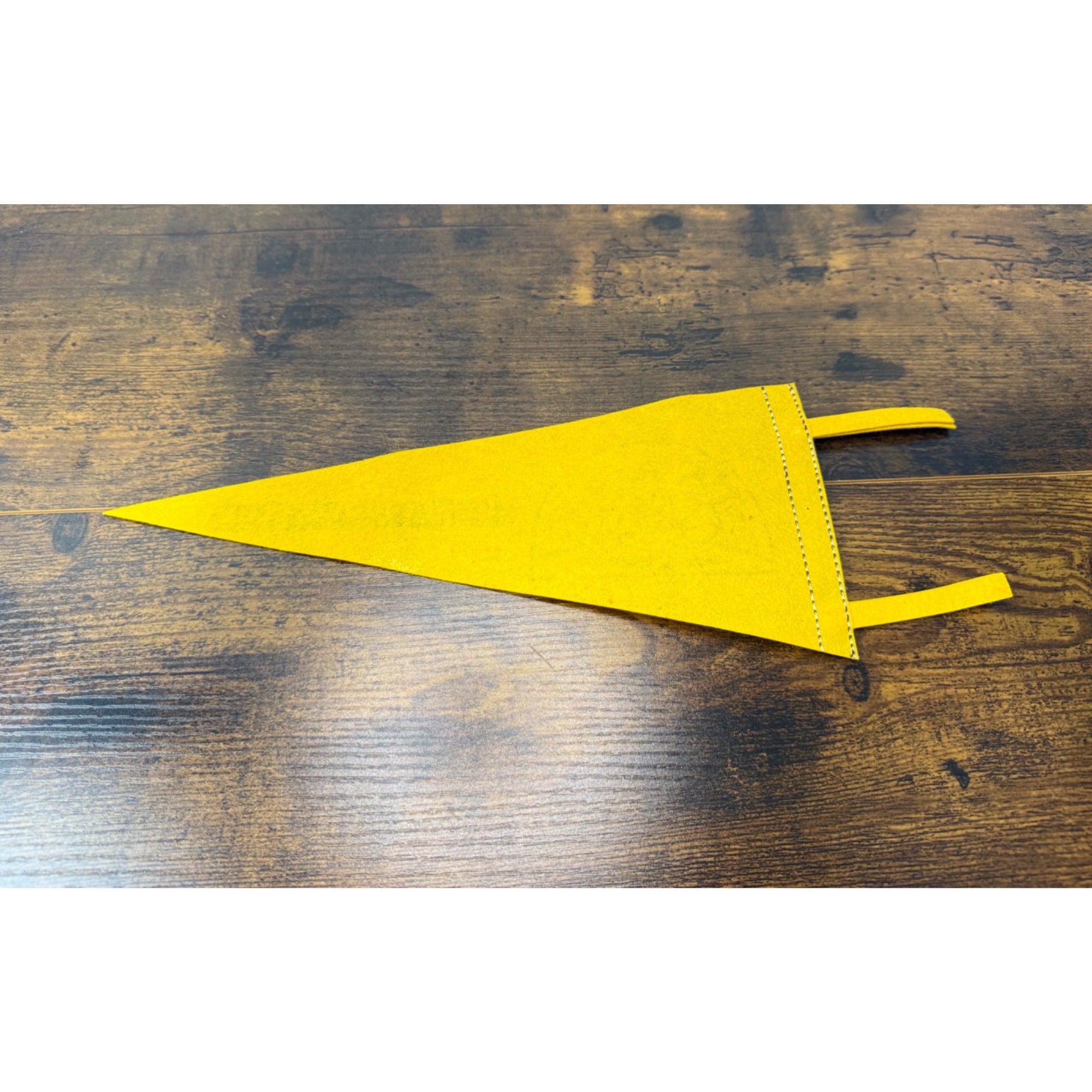 Vintage Felt Pennant With "The Squirrels Club" Cartoon Design In Yellow & Brown