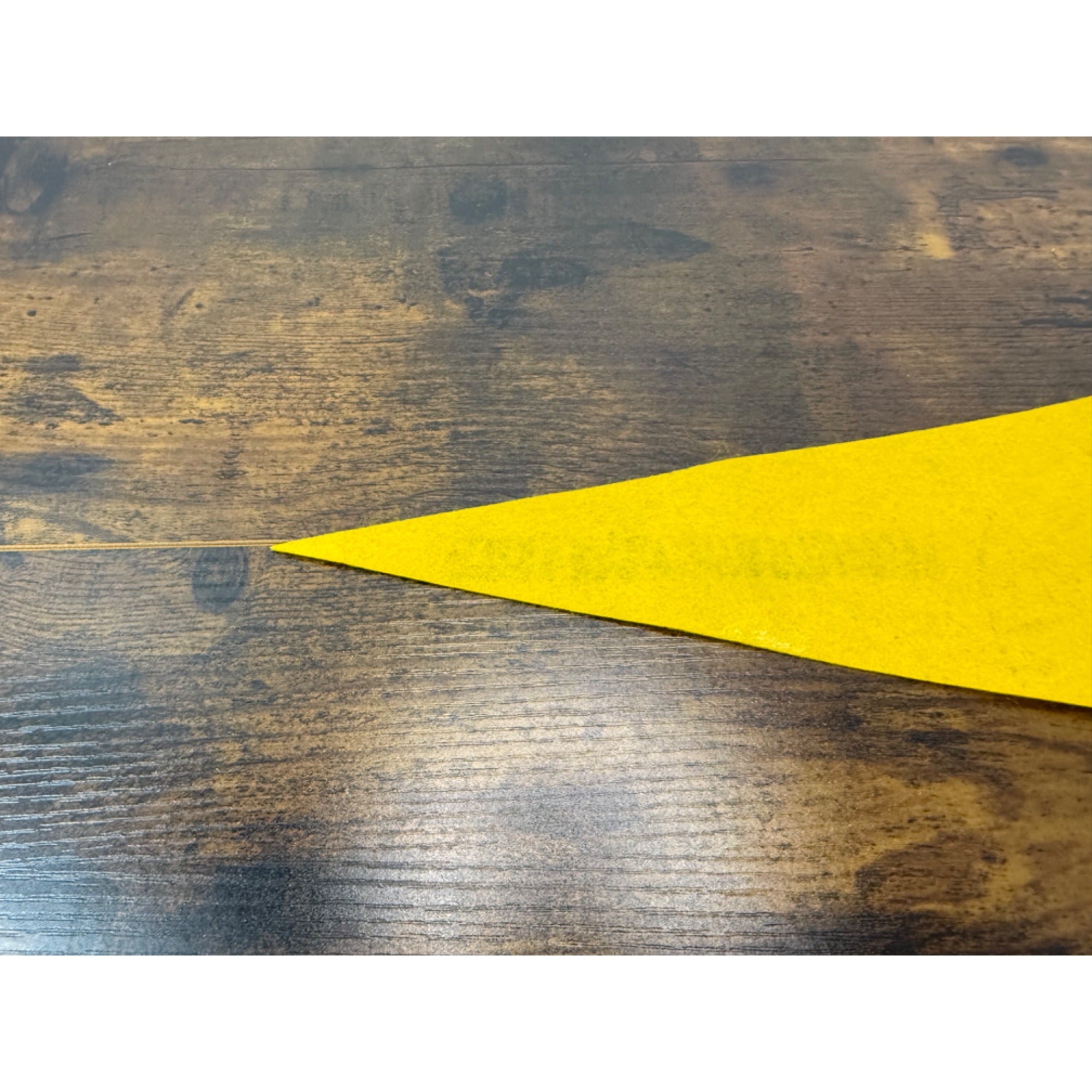 Vintage Felt Pennant With "The Squirrels Club" Cartoon Design In Yellow & Brown