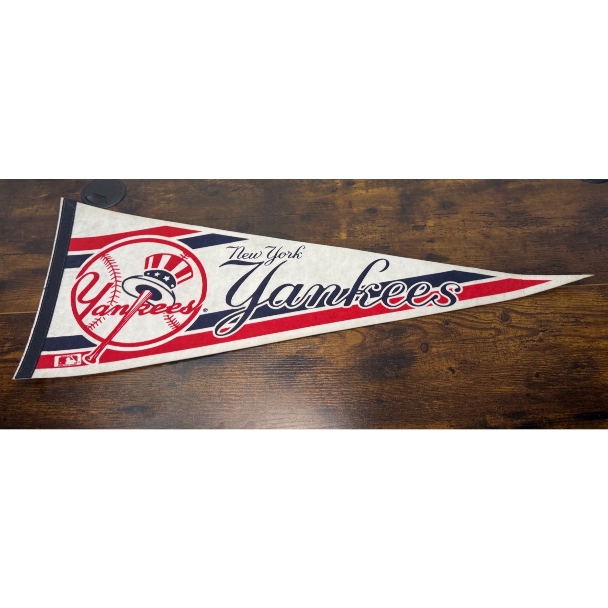 New York Yankees MLB Vintage Felt Pennant Flag With Classic Logo 30 inches
