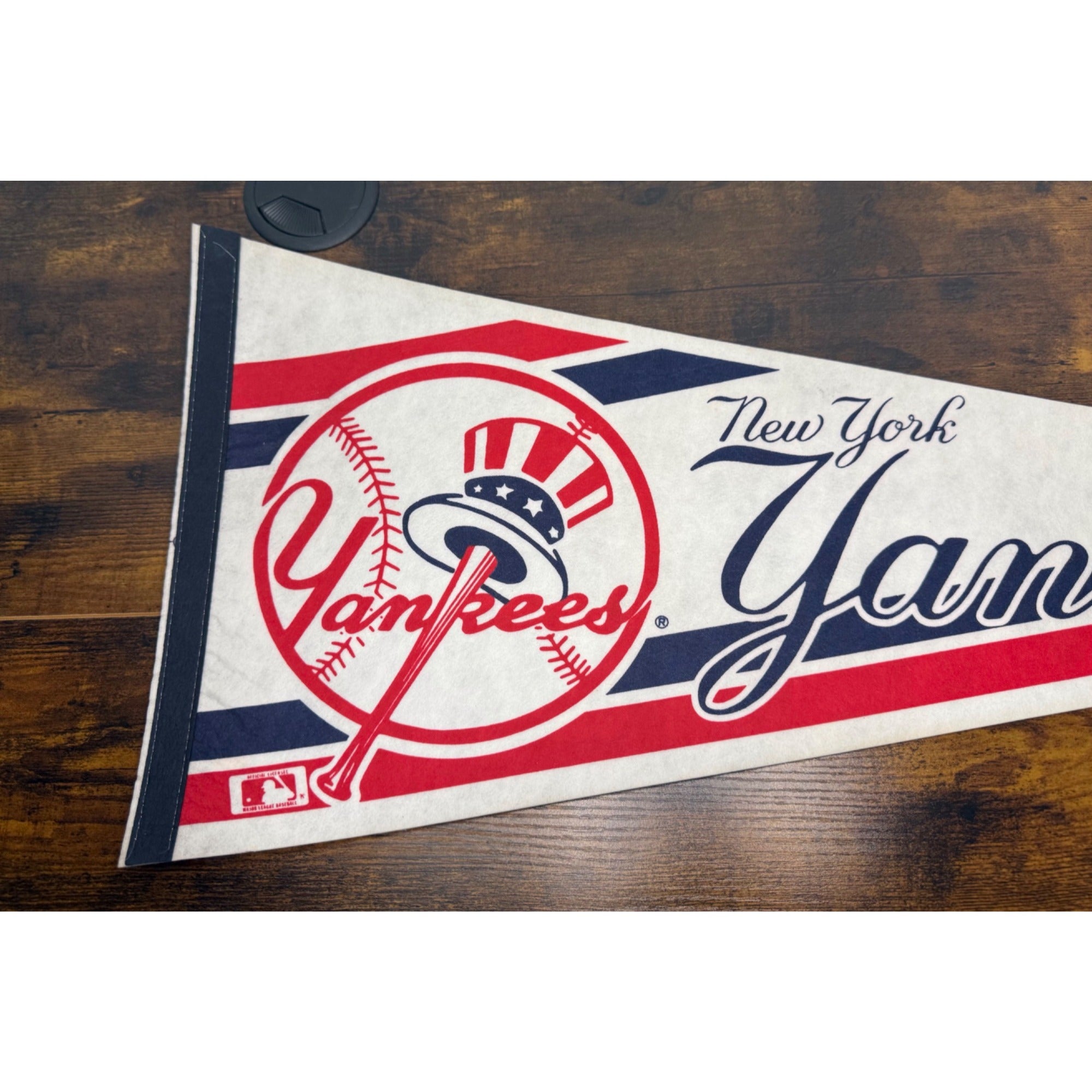 New York Yankees MLB Vintage Felt Pennant Flag With Classic Logo 30 inches