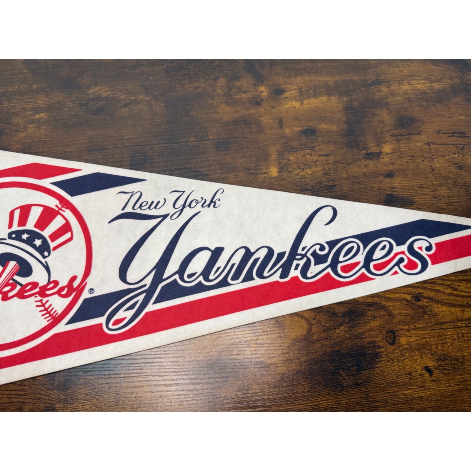 New York Yankees MLB Vintage Felt Pennant Flag With Classic Logo 30 inches