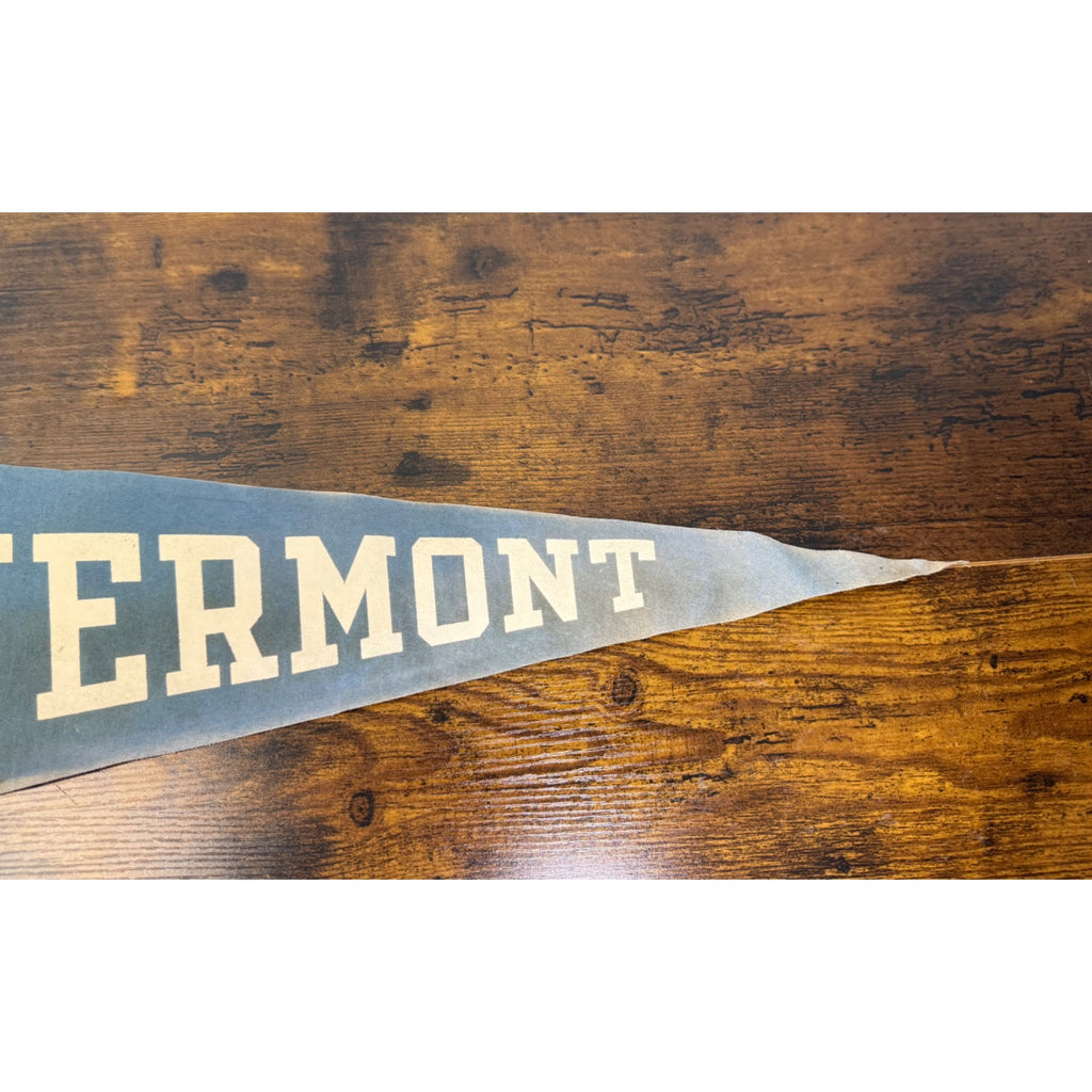 Vintage Vermont Felt Pennant With Covered Bridge Graphic