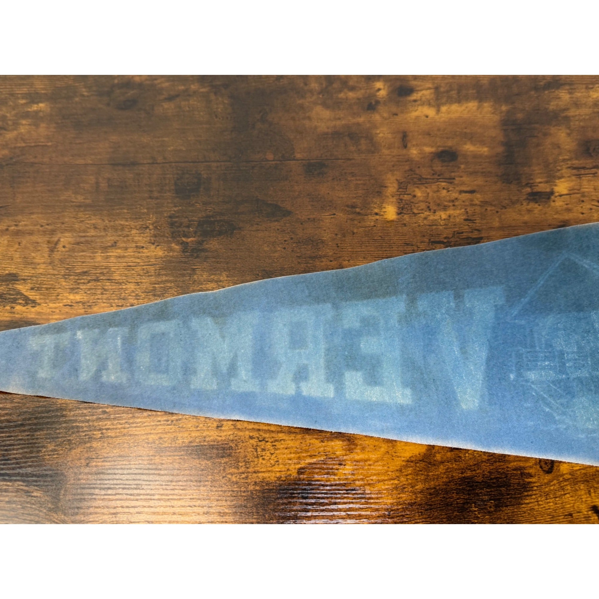 Vintage Vermont Felt Pennant With Covered Bridge Graphic