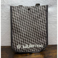 Lululemon Geometric Reusable Tote Bag With Snap Closure & Handles