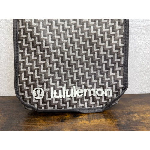 Lululemon Geometric Reusable Tote Bag With Snap Closure & Handles