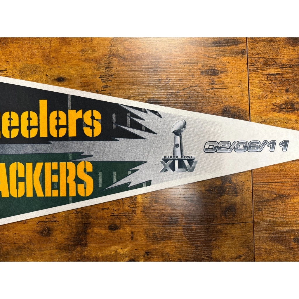 Super Bowl XLV 2011 Steelers vs. Packers pennant