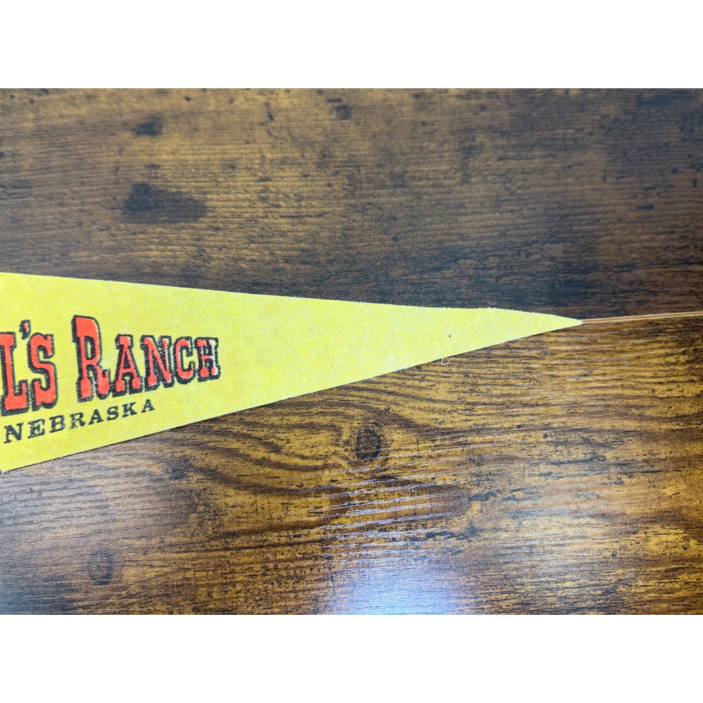 Vintage Buffalo Bills Ranch Pennant North Platte Nebraska Souvenir