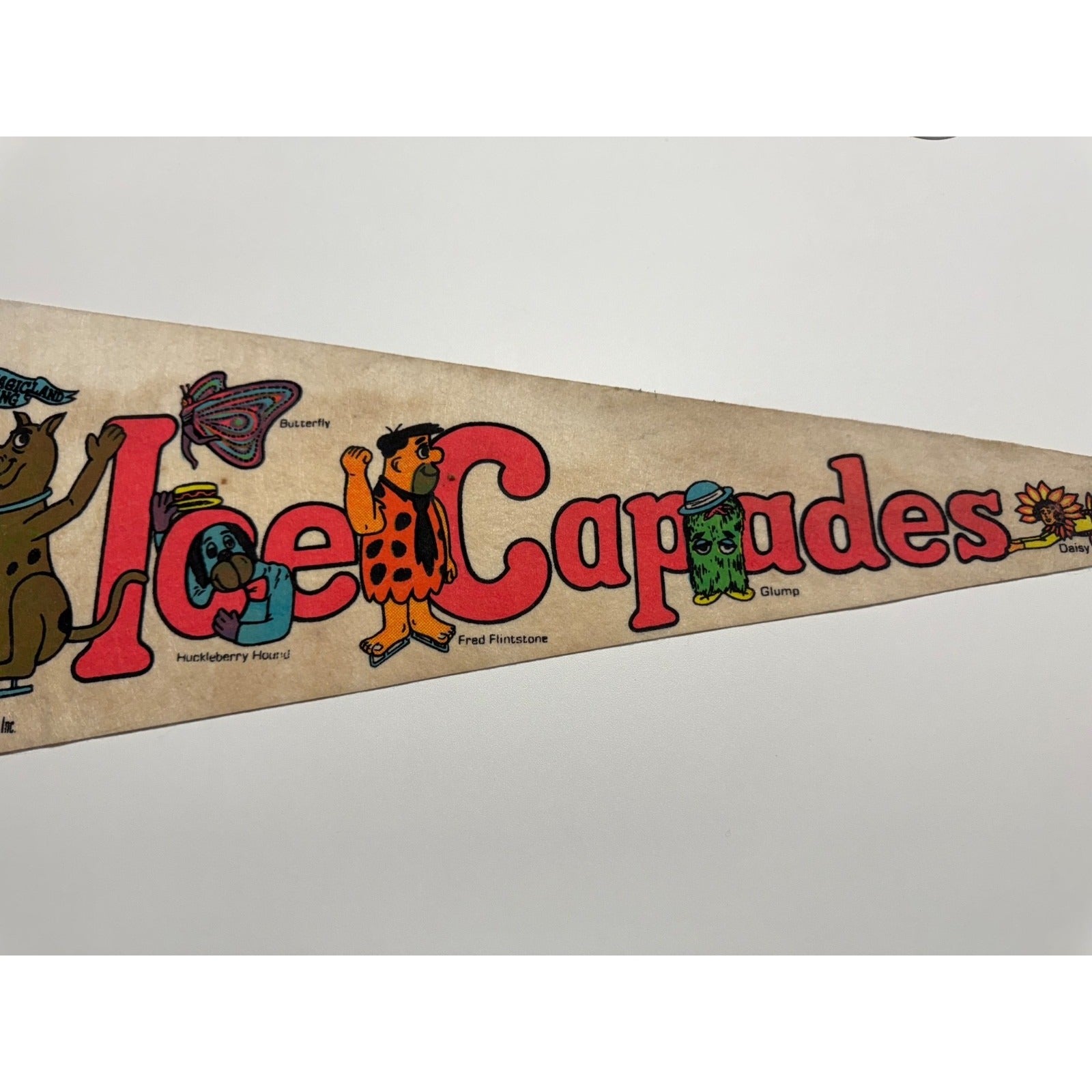 Vintage Ice Capades Souvenir Pennant- 1976 Magic Land Gang Retro Style