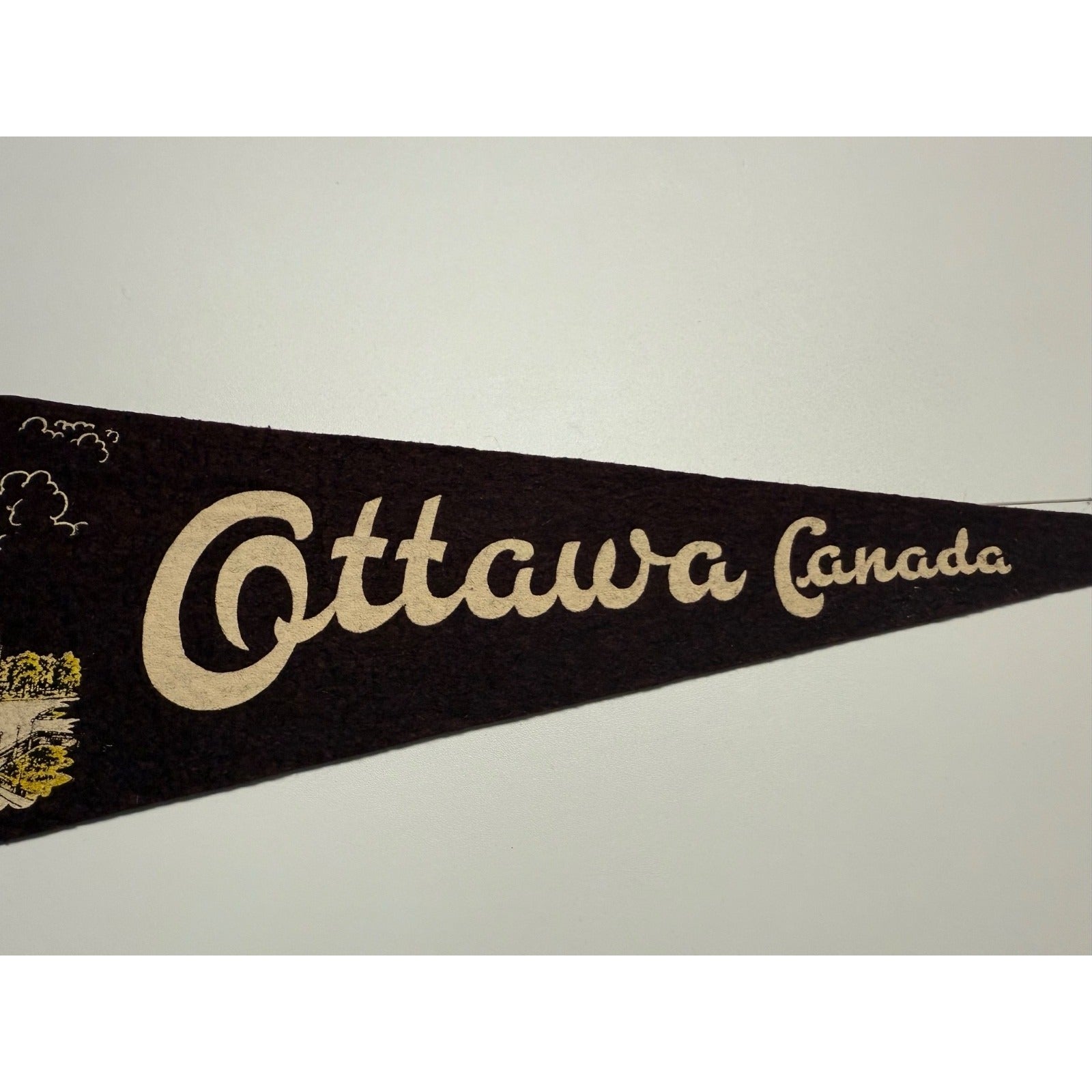 Vtg 1930-40’s Felt Pennant Canadian House of Parliament Ottawa