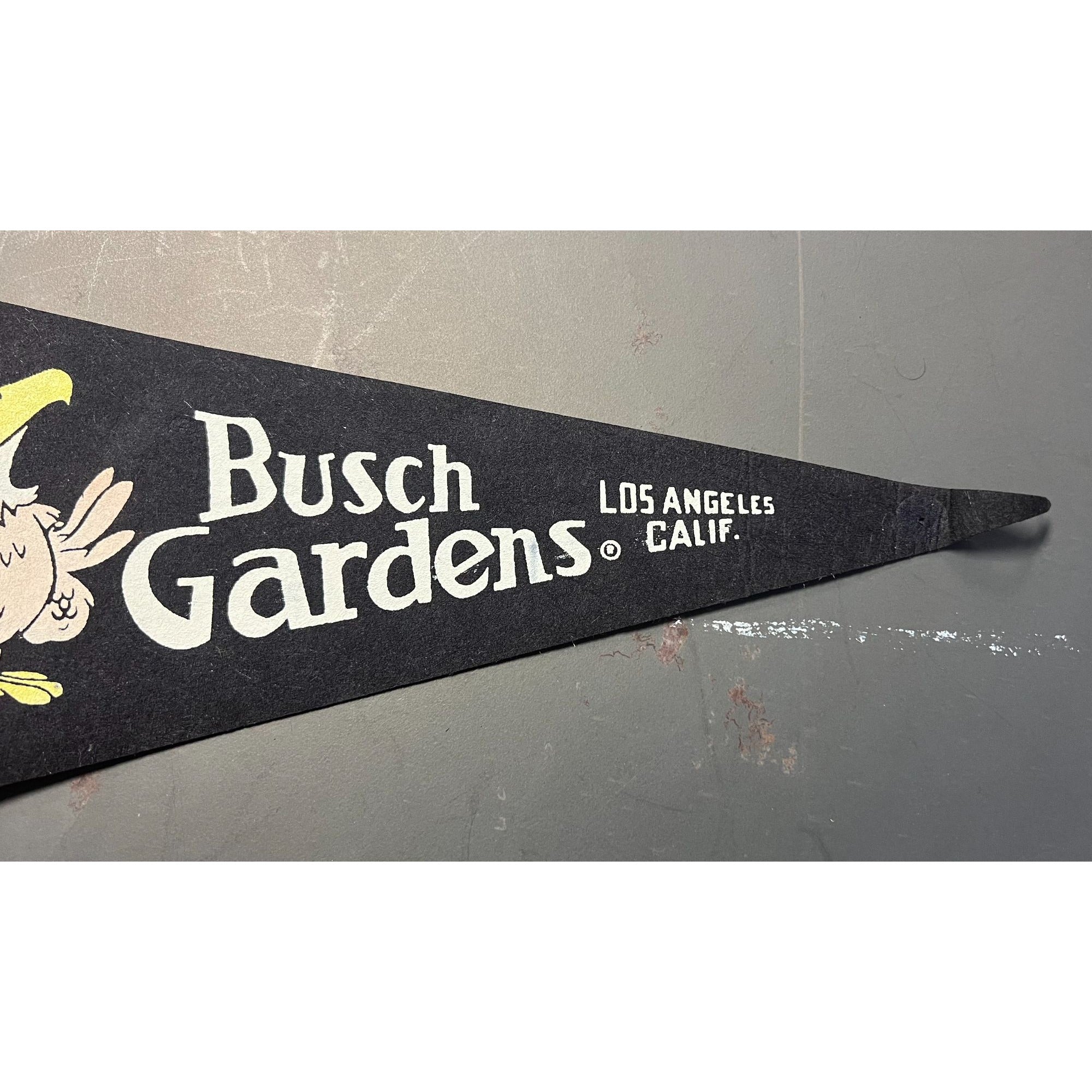 Vintage Busch Gardens Los Angeles, CA pennant