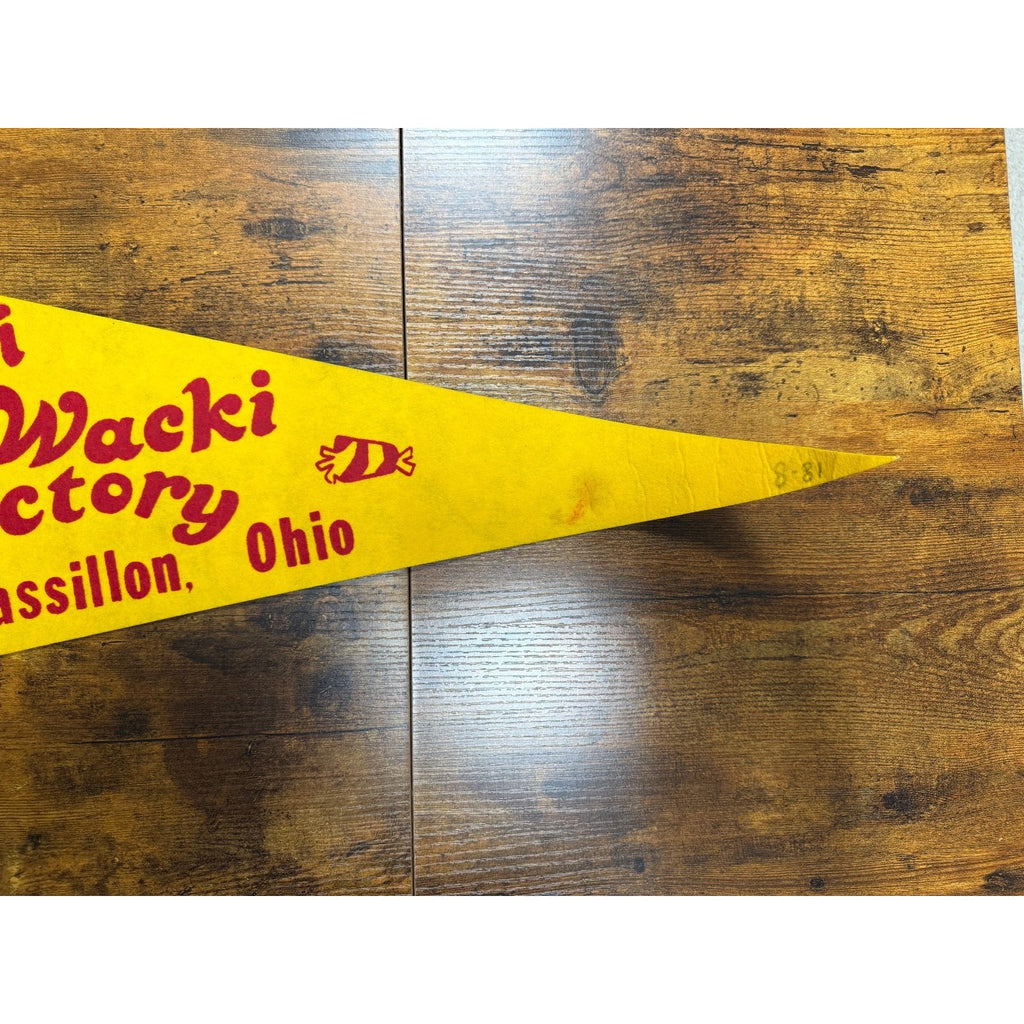 Vintage Wicki Wacki Candy Factory Masillon, Ohio pennant